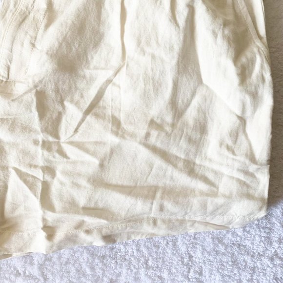 ✨NEW✨ Madewell Linen-Blend Pull-On Paperbag Shorts High-waisted Shorts - Picture 6 of 6